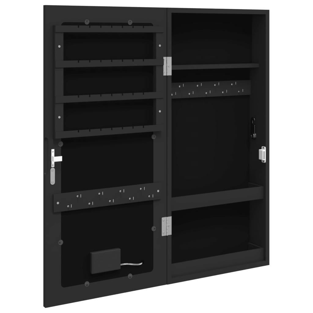 Mirror Jewellery Cabinet With Led Lights Wall Mounted